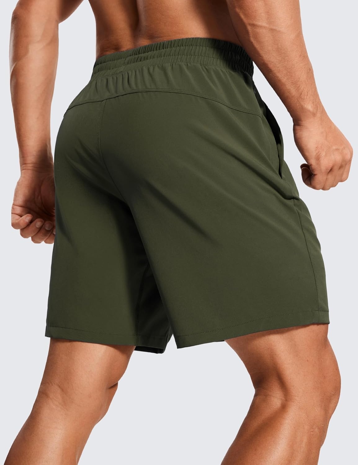 image:imageCRZ YOGA Mens 2 in 1 Running Shorts 7 Lined Workout Quick Dry Lightweight for Sports Athletic with PocketsDark Olive