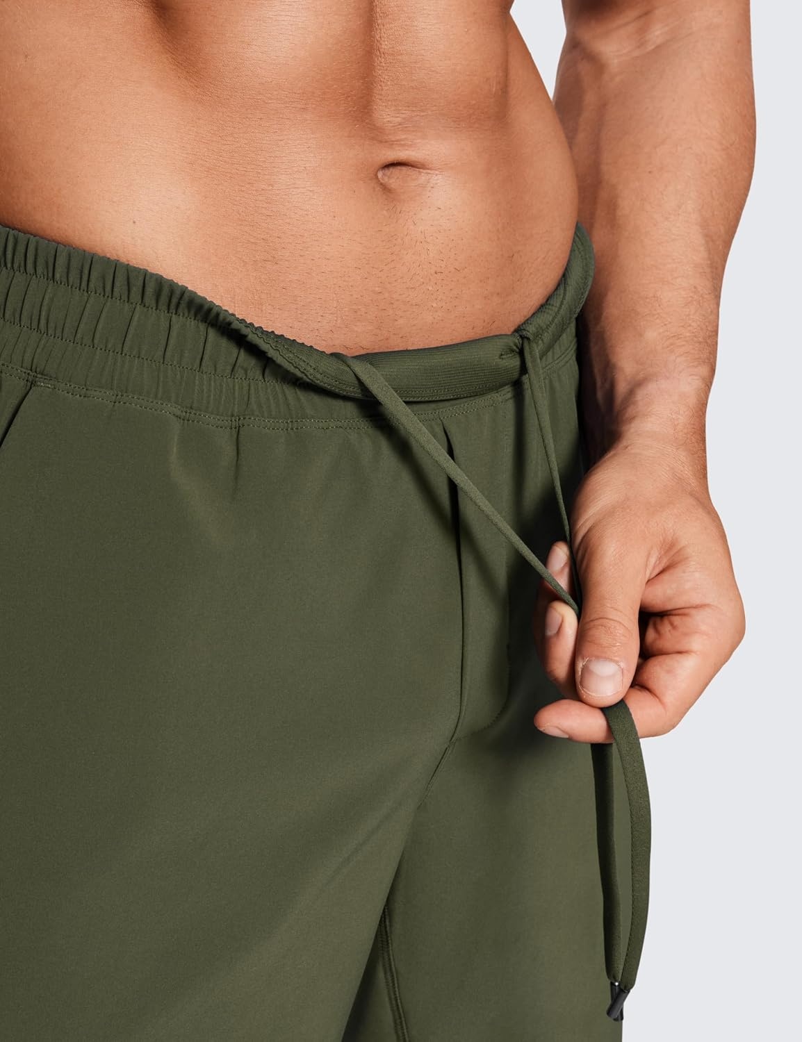 image:imageCRZ YOGA Mens 2 in 1 Running Shorts 7 Lined Workout Quick Dry Lightweight for Sports Athletic with PocketsDark Olive