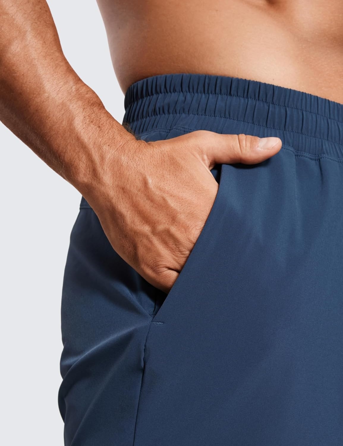 image:imageCRZ YOGA Mens 2 in 1 Running Shorts 7 Lined Workout Quick Dry Lightweight for Sports Athletic with PocketsElectric Blue