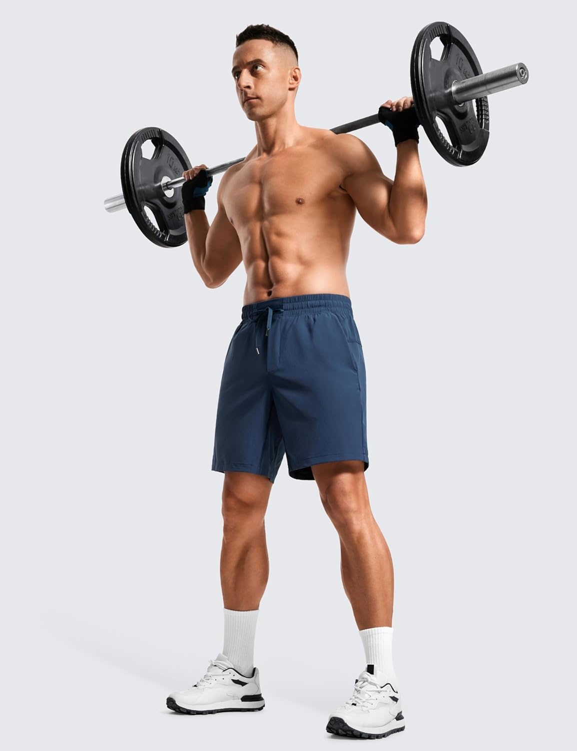 image:imageCRZ YOGA Mens 2 in 1 Running Shorts 7 Lined Workout Quick Dry Lightweight for Sports Athletic with PocketsElectric Blue