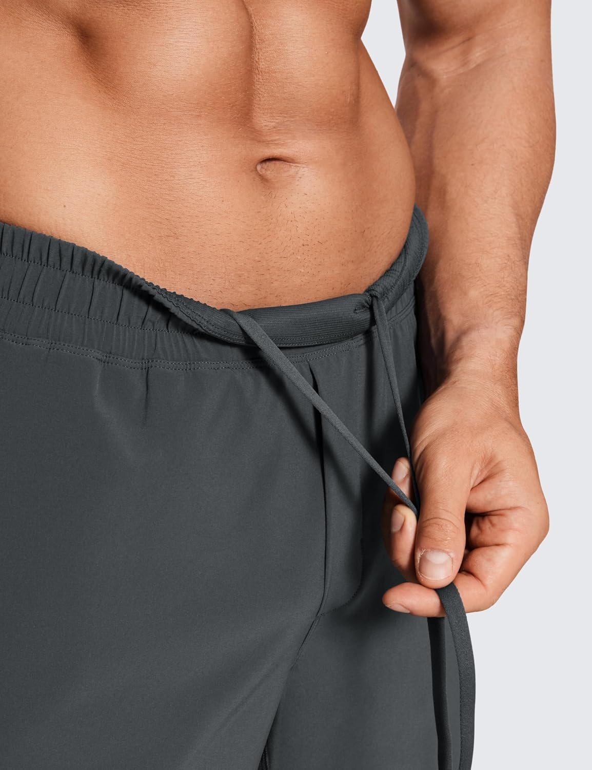 image:imageCRZ YOGA Mens 2 in 1 Running Shorts 7 Lined Workout Quick Dry Lightweight for Sports Athletic with PocketsInk Gray