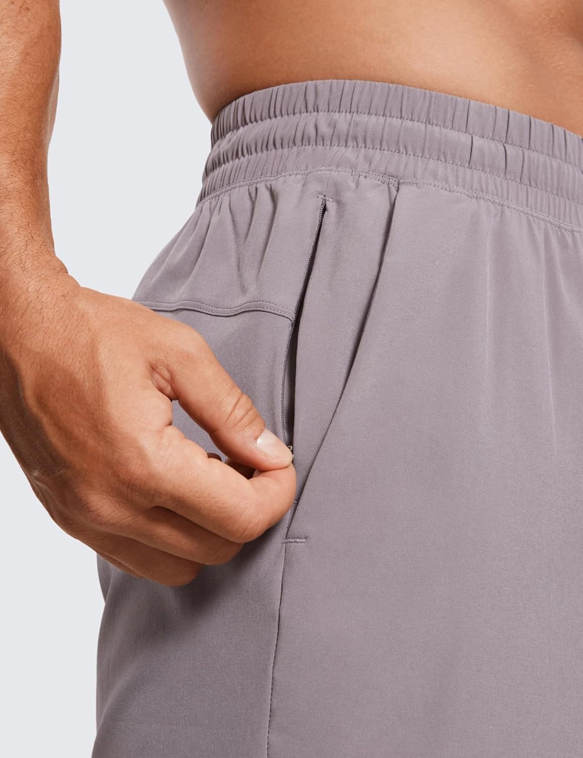 image:imageCRZ YOGA Mens 2 in 1 Running Shorts 7 Lined Workout Quick Dry Lightweight for Sports Athletic with PocketsLunar Rock