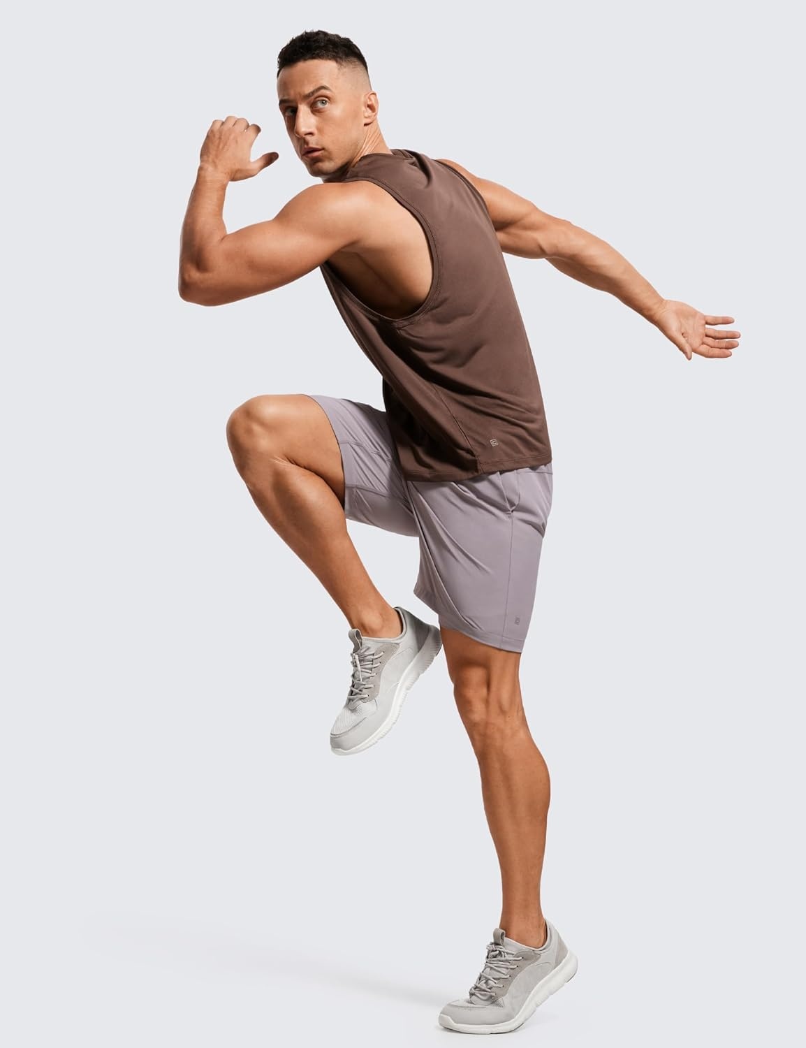 image:imageCRZ YOGA Mens 2 in 1 Running Shorts 7 Lined Workout Quick Dry Lightweight for Sports Athletic with PocketsLunar Rock