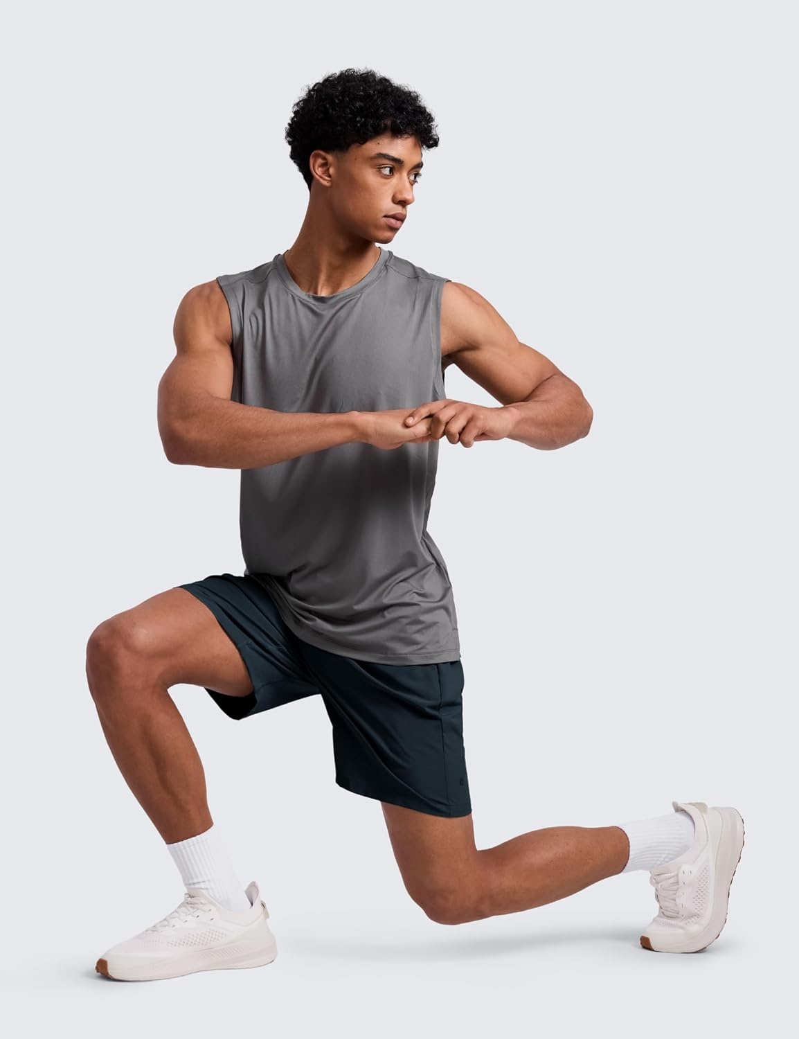 image:imageCRZ YOGA Mens 2 in 1 Running Shorts 7 Lined Workout Quick Dry Lightweight for Sports Athletic with PocketsTrue Navy