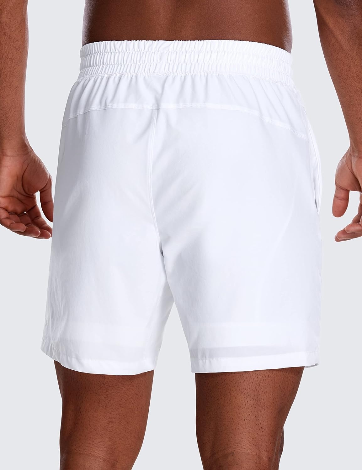 image:imageCRZ YOGA Mens 2 in 1 Running Shorts 7 Lined Workout Quick Dry Lightweight for Sports Athletic with PocketsWhite