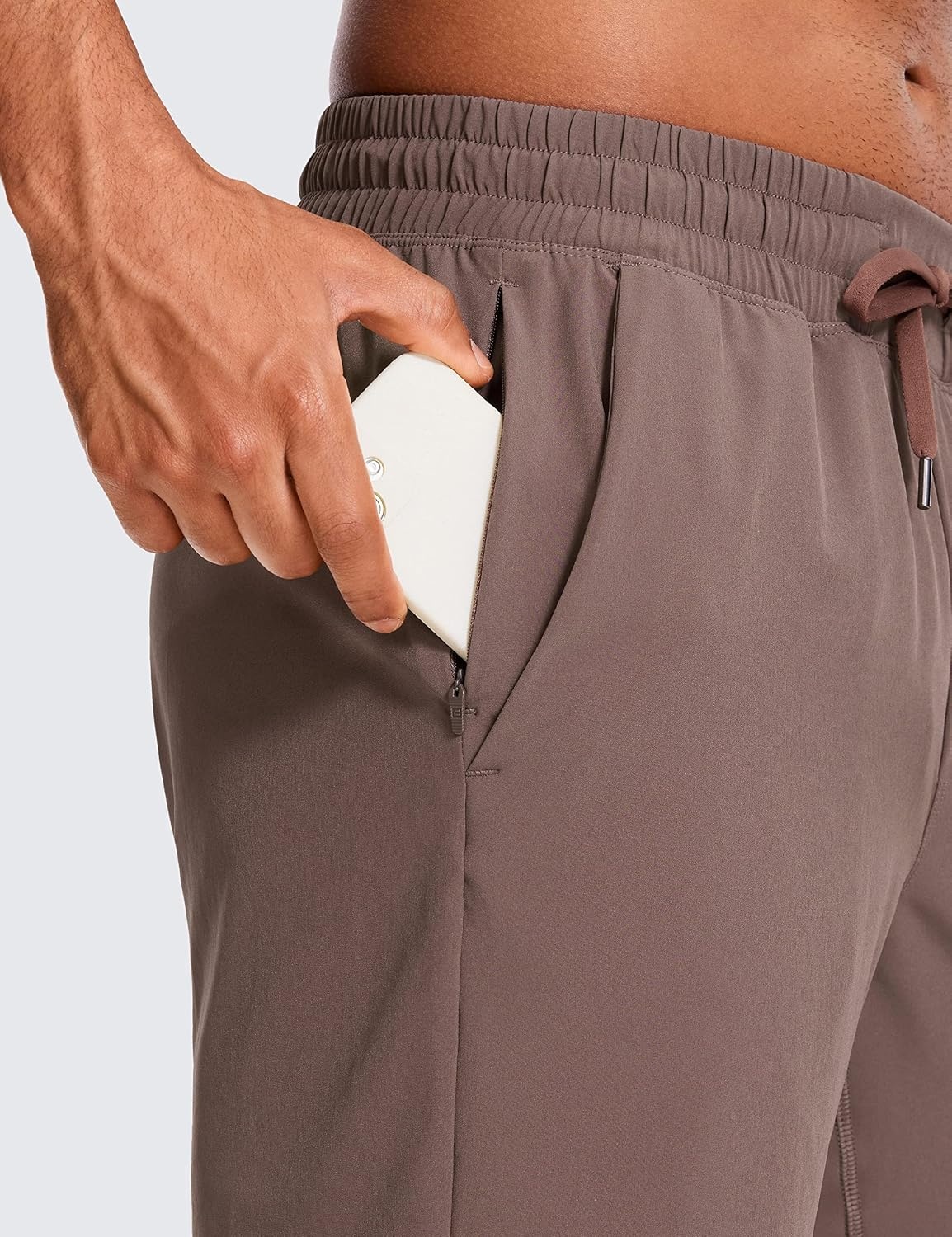 image:imageCRZ YOGA Mens 2 in 1 Running Shorts 9 Lined Quick Dry for Workout Gym Sports Basketball Athletic with PocketsBrown Rock