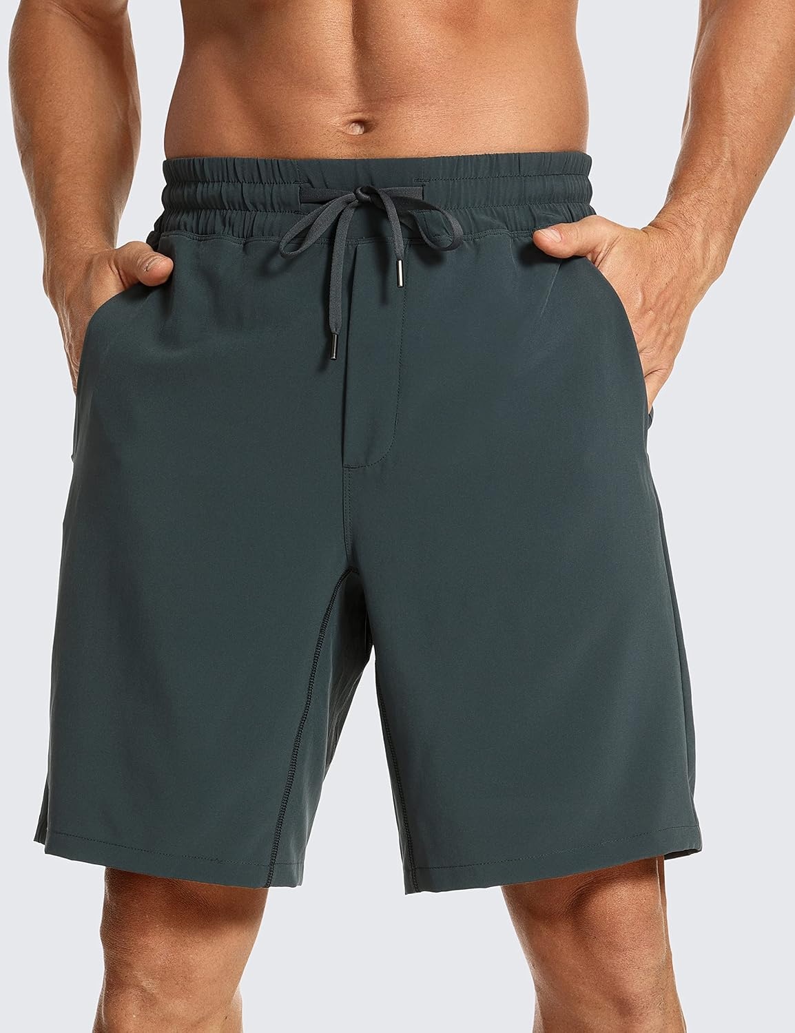 image:imageCRZ YOGA Mens 2 in 1 Running Shorts 9 Lined Quick Dry for Workout Gym Sports Basketball Athletic with PocketsMelanite