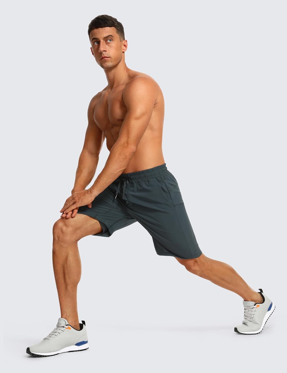 image:imageCRZ YOGA Mens 2 in 1 Running Shorts 9 Lined Quick Dry for Workout Gym Sports Basketball Athletic with PocketsMelanite