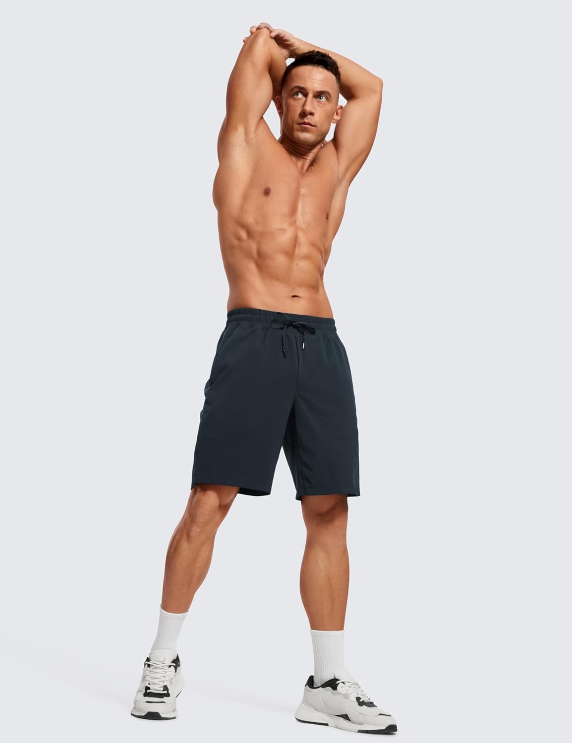 image:imageCRZ YOGA Mens 2 in 1 Running Shorts 9 Lined Quick Dry for Workout Gym Sports Basketball Athletic with PocketsTrue Navy
