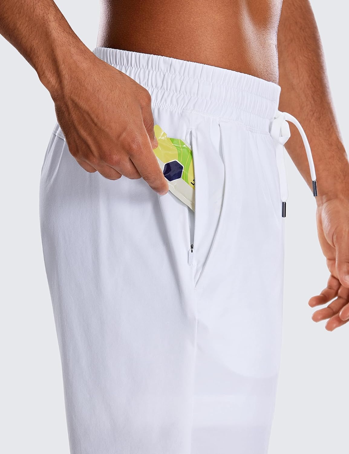 image:imageCRZ YOGA Mens 2 in 1 Running Shorts 9 Lined Quick Dry for Workout Gym Sports Basketball Athletic with PocketsWhite