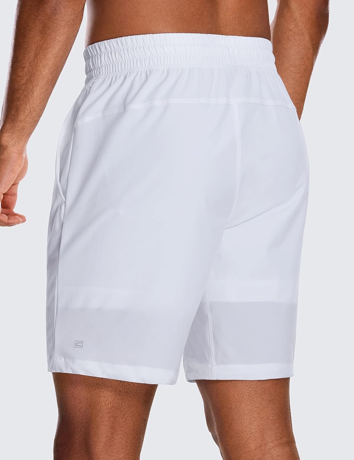 image:imageCRZ YOGA Mens 2 in 1 Running Shorts 9 Lined Quick Dry for Workout Gym Sports Basketball Athletic with PocketsWhite
