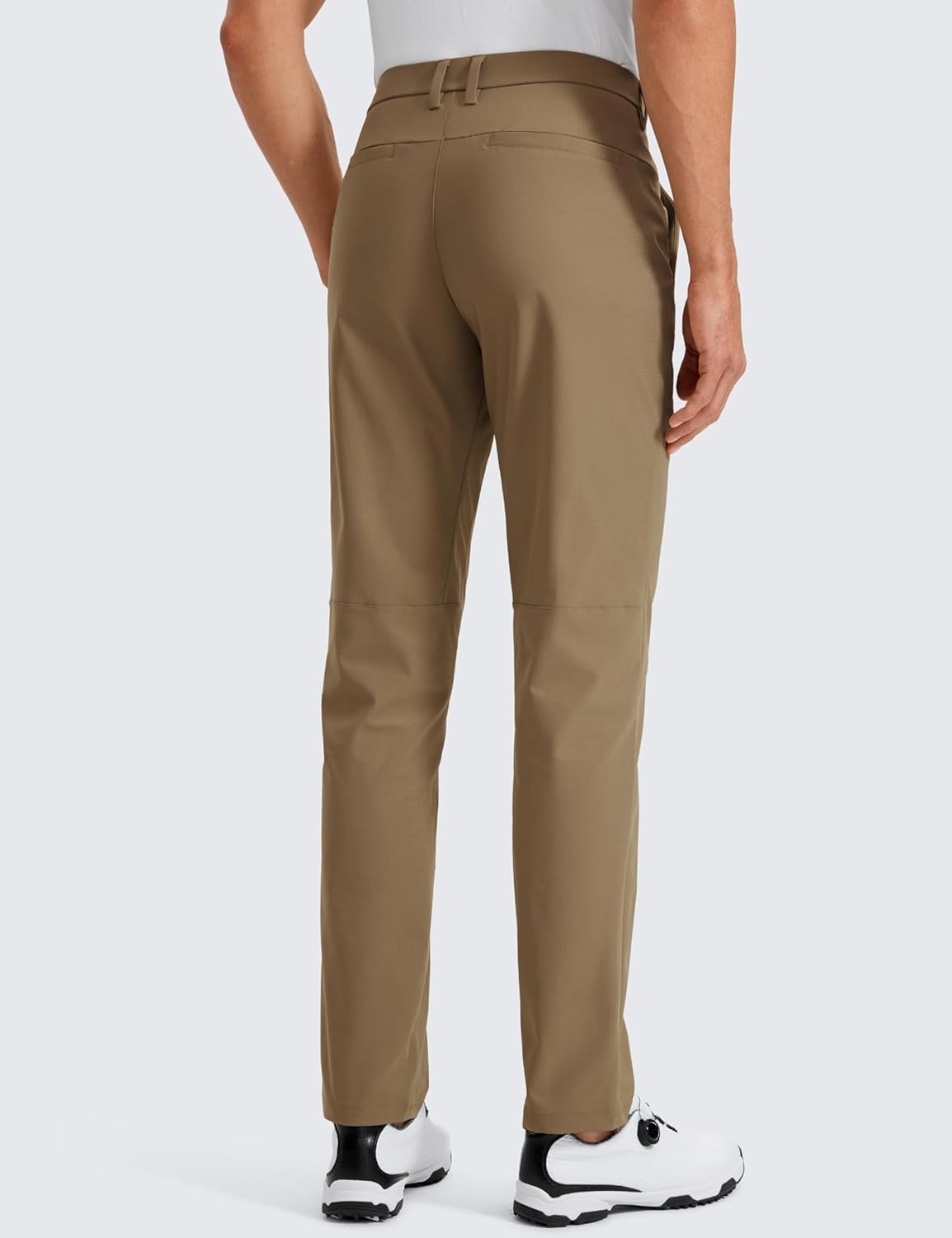 image:imageCRZ YOGA Mens All Day Comfy Golf Pants 2830323436 Quick Dry Lightweight Work Casual Trousers with PocketsArtifact Brown
