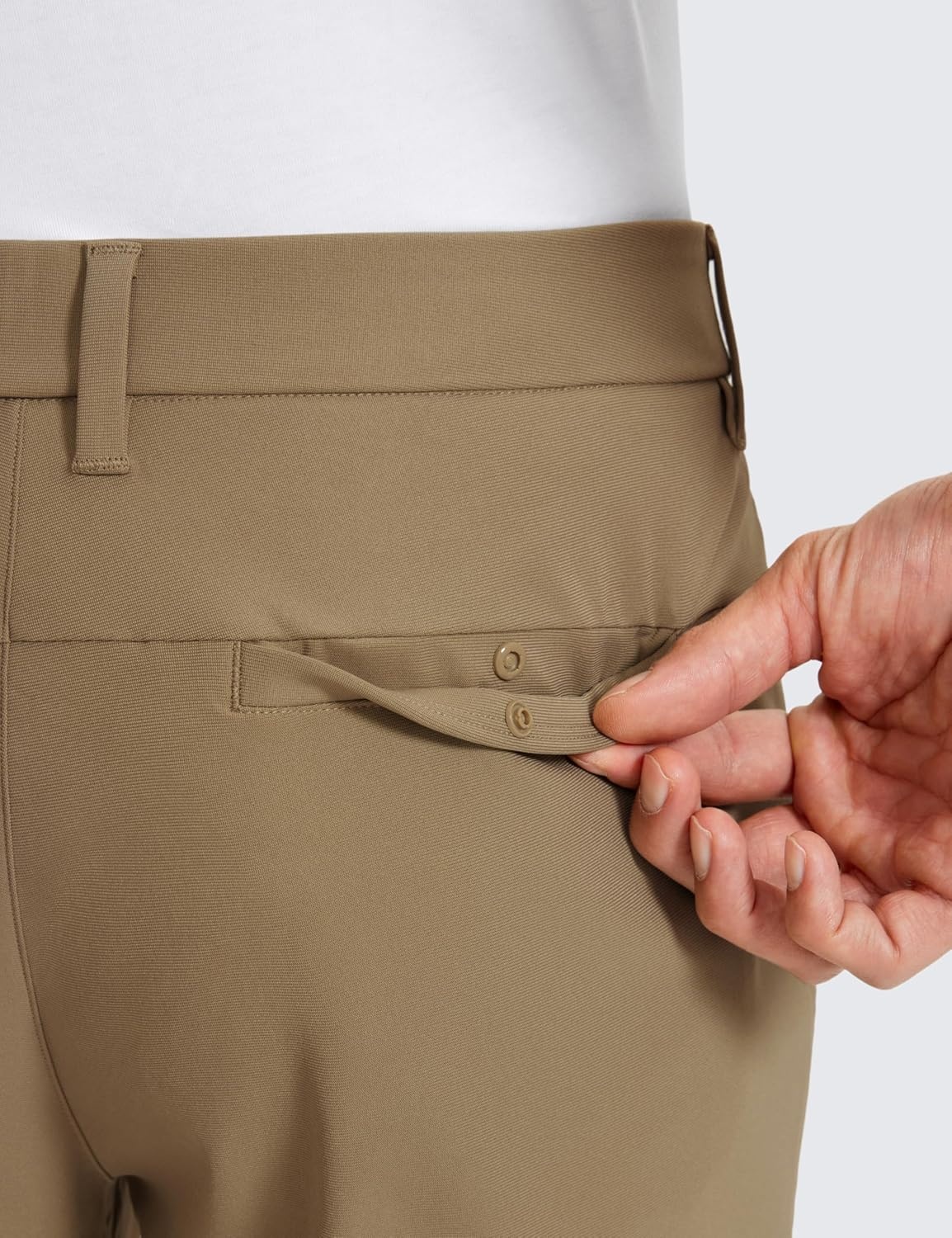 image:imageCRZ YOGA Mens All Day Comfy Golf Pants 2830323436 Quick Dry Lightweight Work Casual Trousers with PocketsArtifact Brown