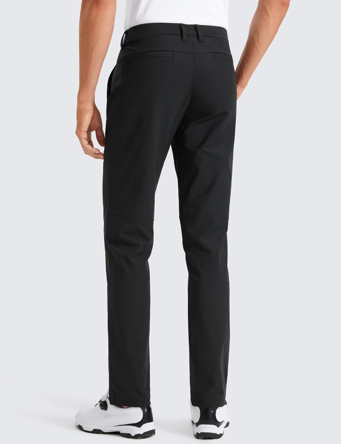 image:imageCRZ YOGA Mens All Day Comfy Golf Pants 2830323436 Quick Dry Lightweight Work Casual Trousers with PocketsBlack