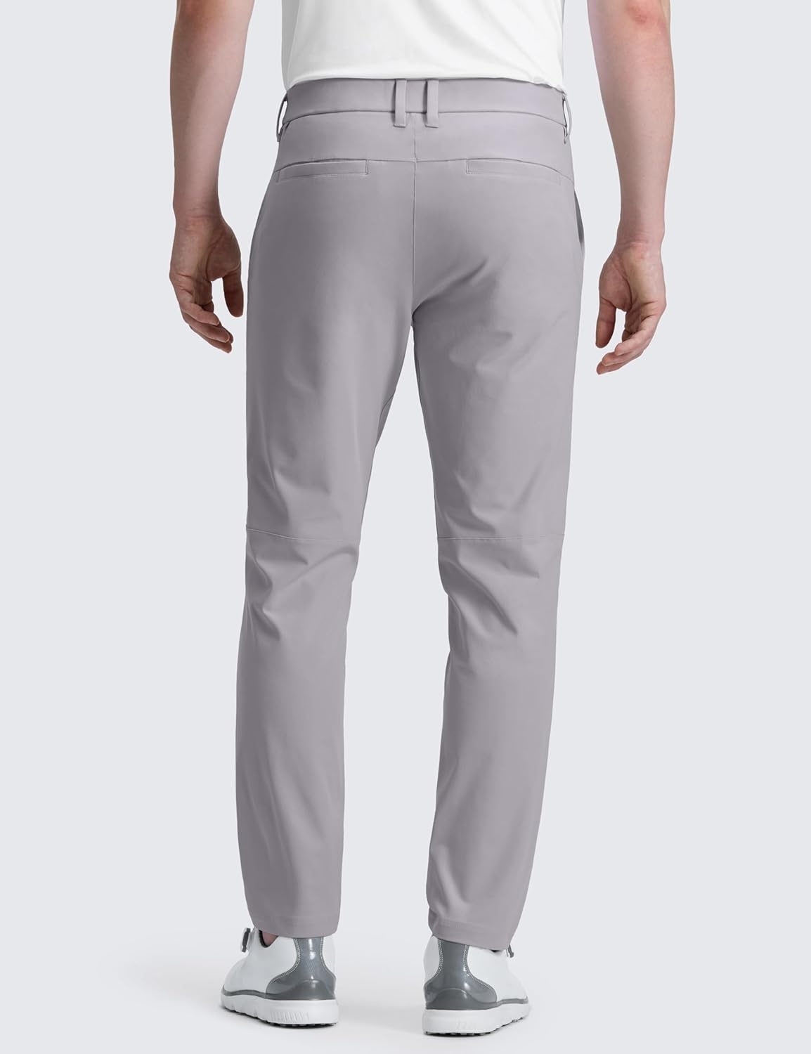 image:imageCRZ YOGA Mens All Day Comfy Golf Pants 2830323436 Quick Dry Lightweight Work Casual Trousers with PocketsDark Chrome