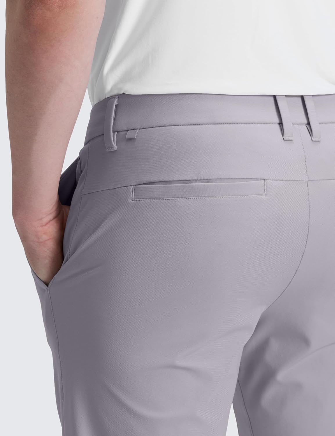 image:imageCRZ YOGA Mens All Day Comfy Golf Pants 2830323436 Quick Dry Lightweight Work Casual Trousers with PocketsDark Chrome