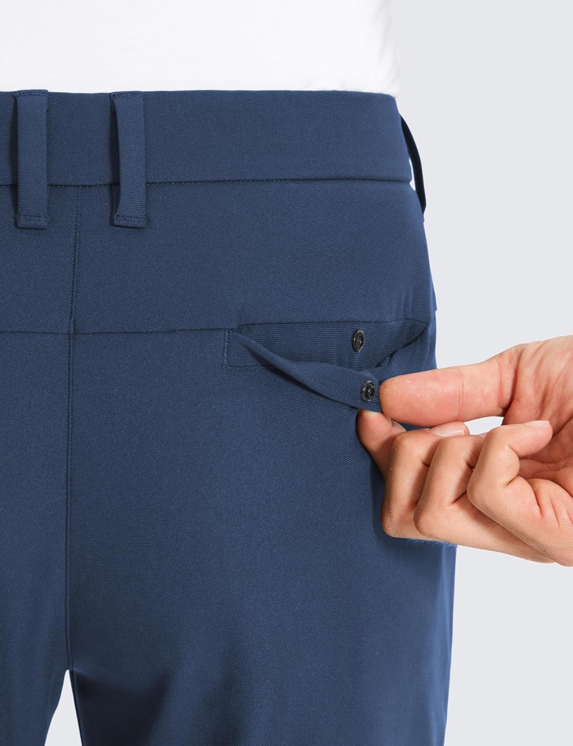 image:imageCRZ YOGA Mens All Day Comfy Golf Pants 2830323436 Quick Dry Lightweight Work Casual Trousers with PocketsElectric Blue