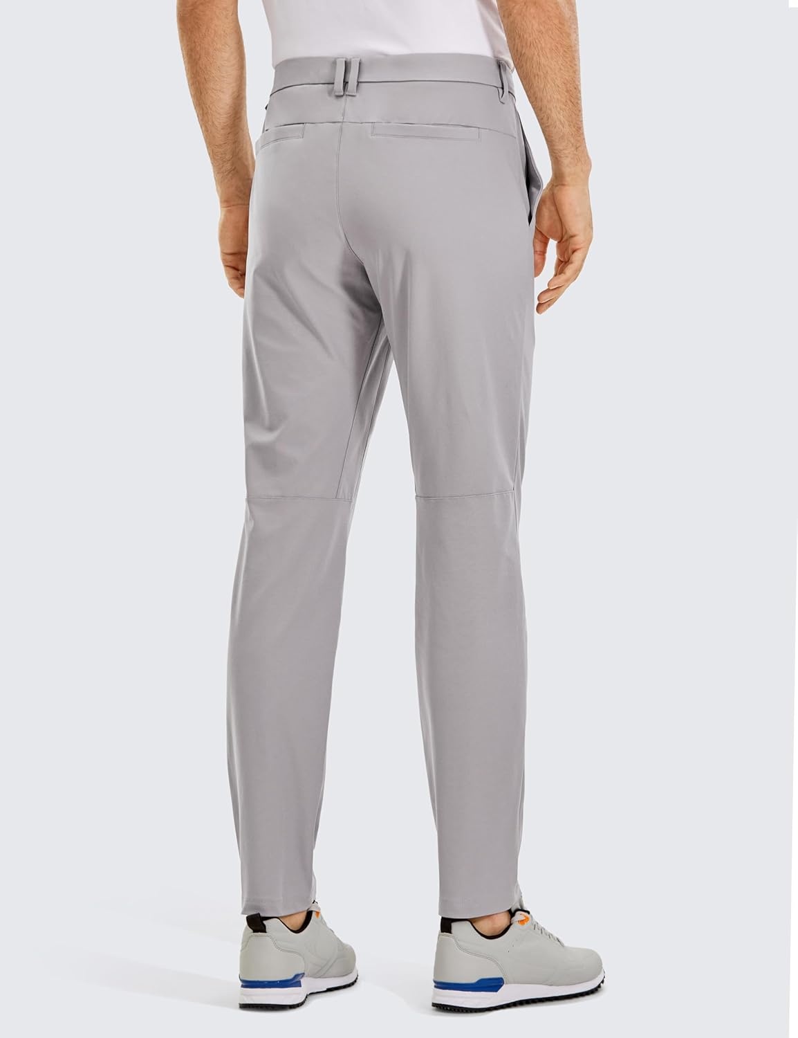 image:imageCRZ YOGA Mens All Day Comfy Golf Pants 2830323436 Quick Dry Lightweight Work Casual Trousers with PocketsGull Gray