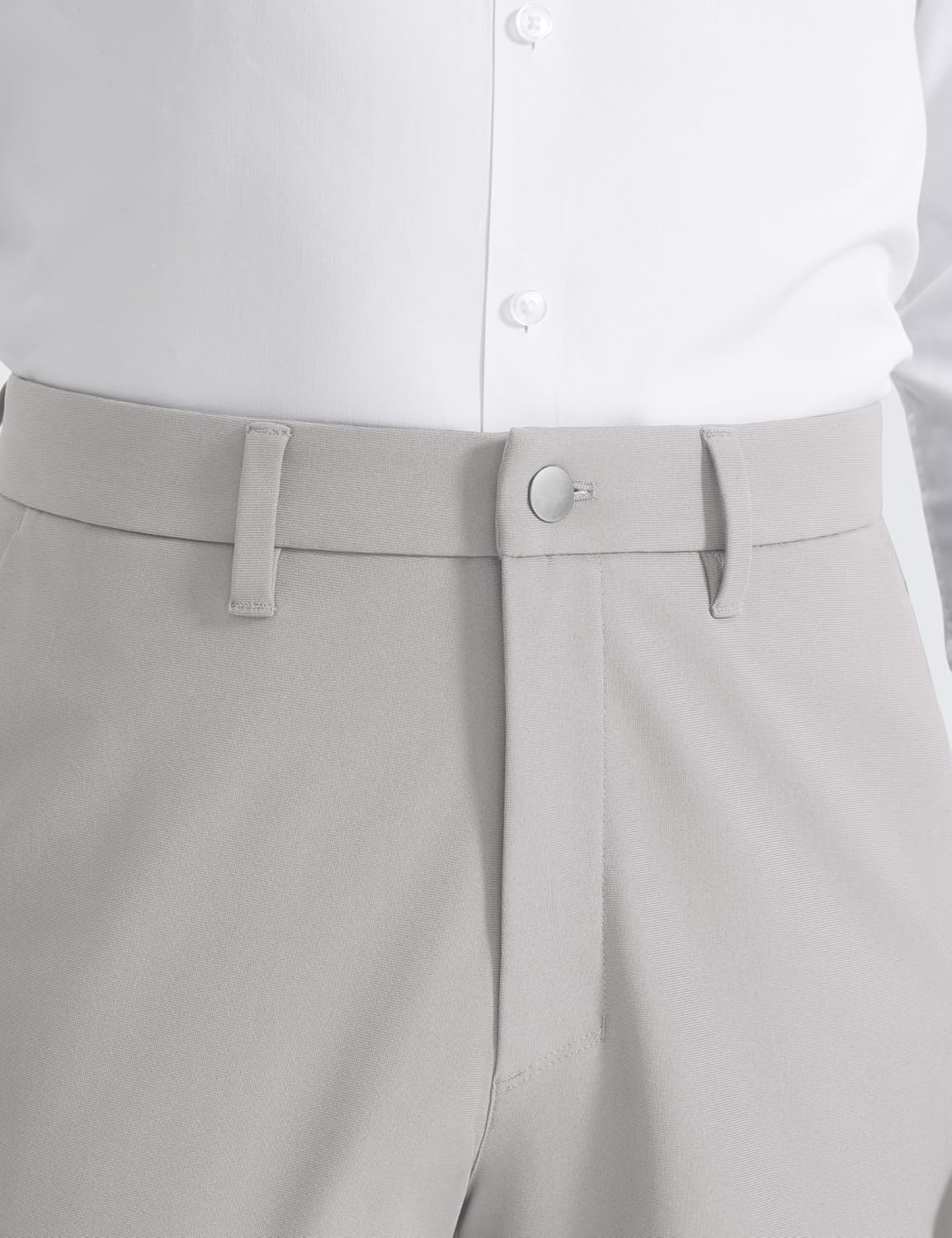 image:imageCRZ YOGA Mens All Day Comfy Golf Pants 2830323436 Quick Dry Lightweight Work Casual Trousers with PocketsGull Gray