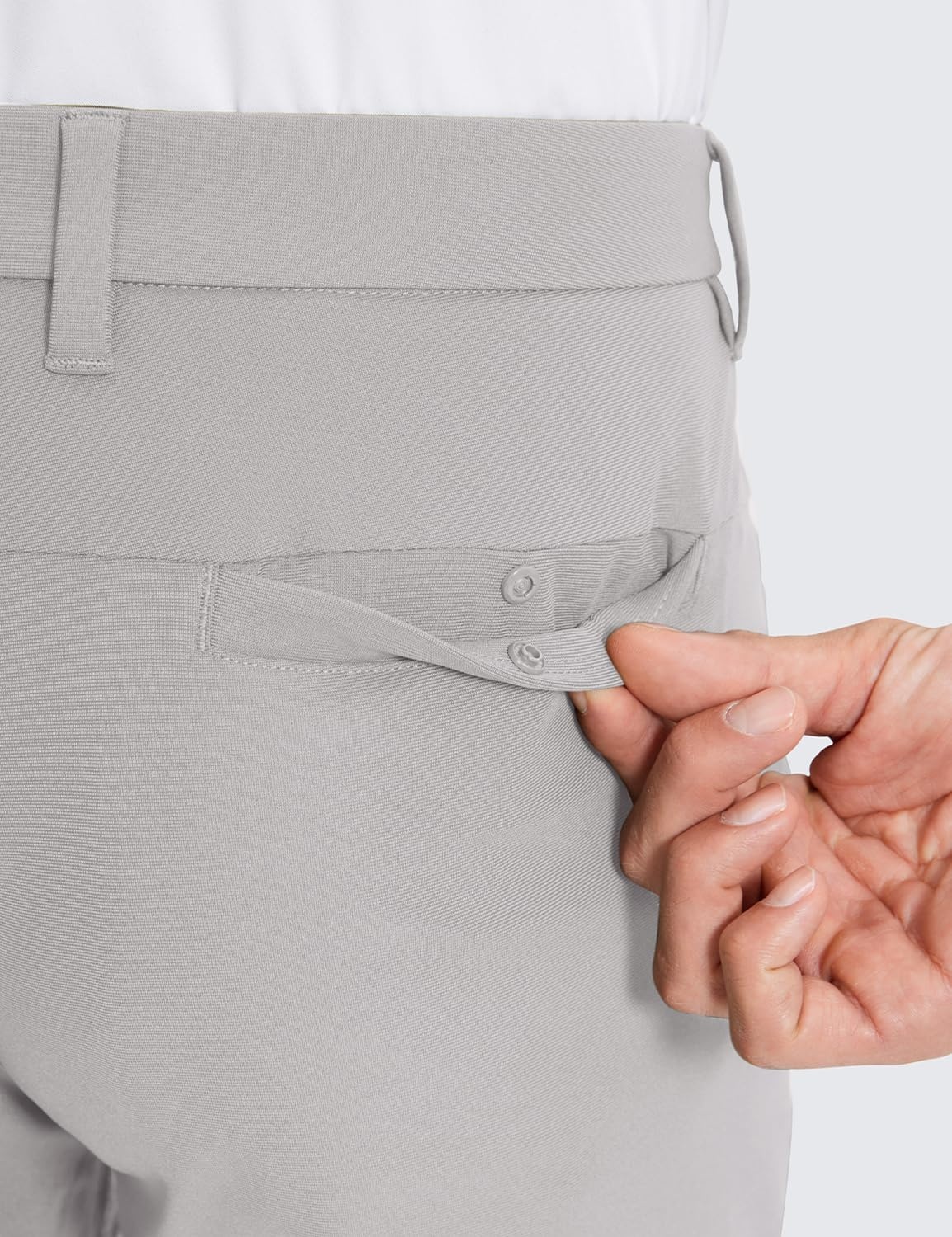 image:imageCRZ YOGA Mens All Day Comfy Golf Pants 2830323436 Quick Dry Lightweight Work Casual Trousers with PocketsGull Gray