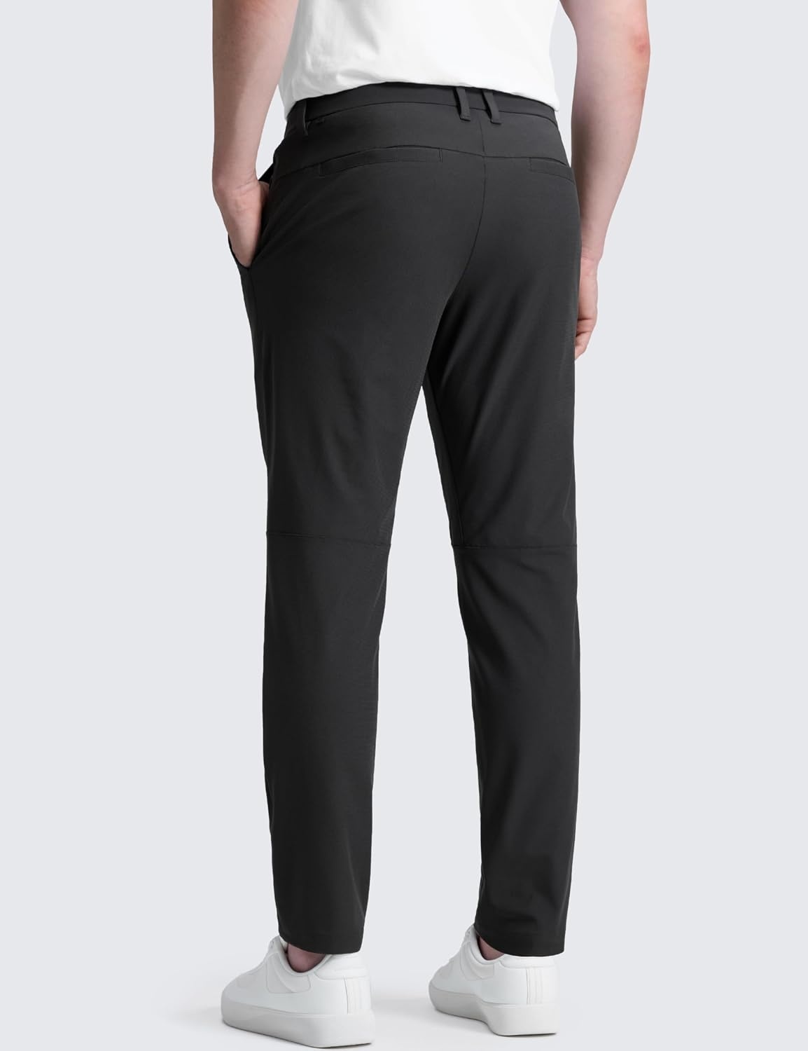 image:imageCRZ YOGA Mens All Day Comfy Golf Pants 2830323436 Quick Dry Lightweight Work Casual Trousers with PocketsInk Gray