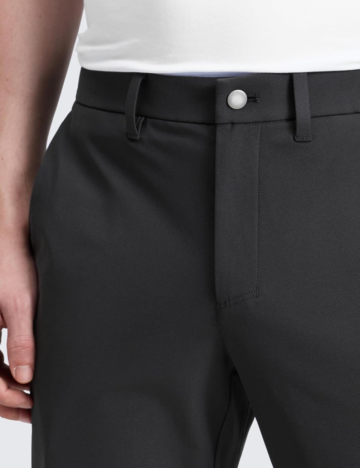 image:imageCRZ YOGA Mens All Day Comfy Golf Pants 2830323436 Quick Dry Lightweight Work Casual Trousers with PocketsInk Gray