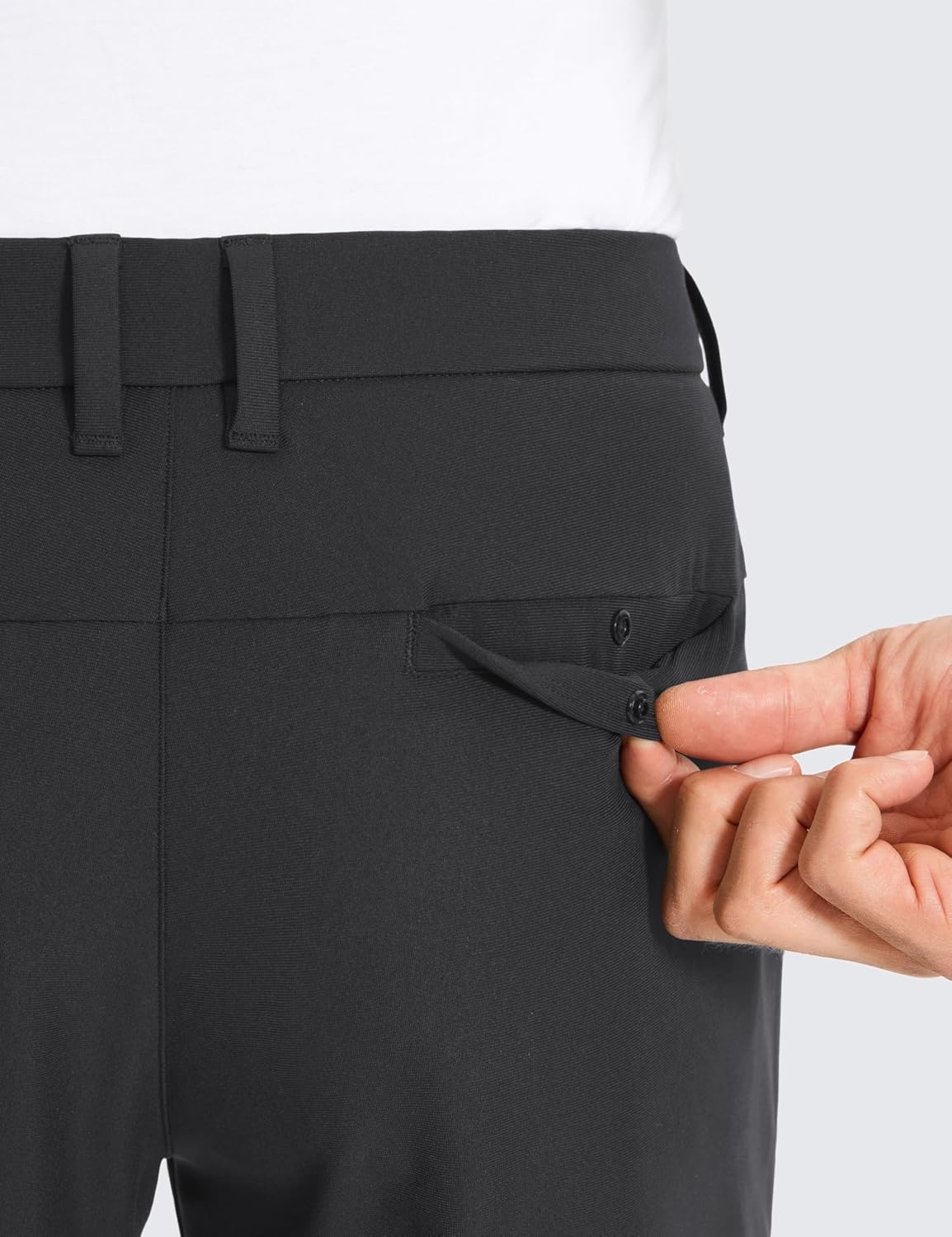 image:imageCRZ YOGA Mens All Day Comfy Golf Pants 2830323436 Quick Dry Lightweight Work Casual Trousers with PocketsInk Gray