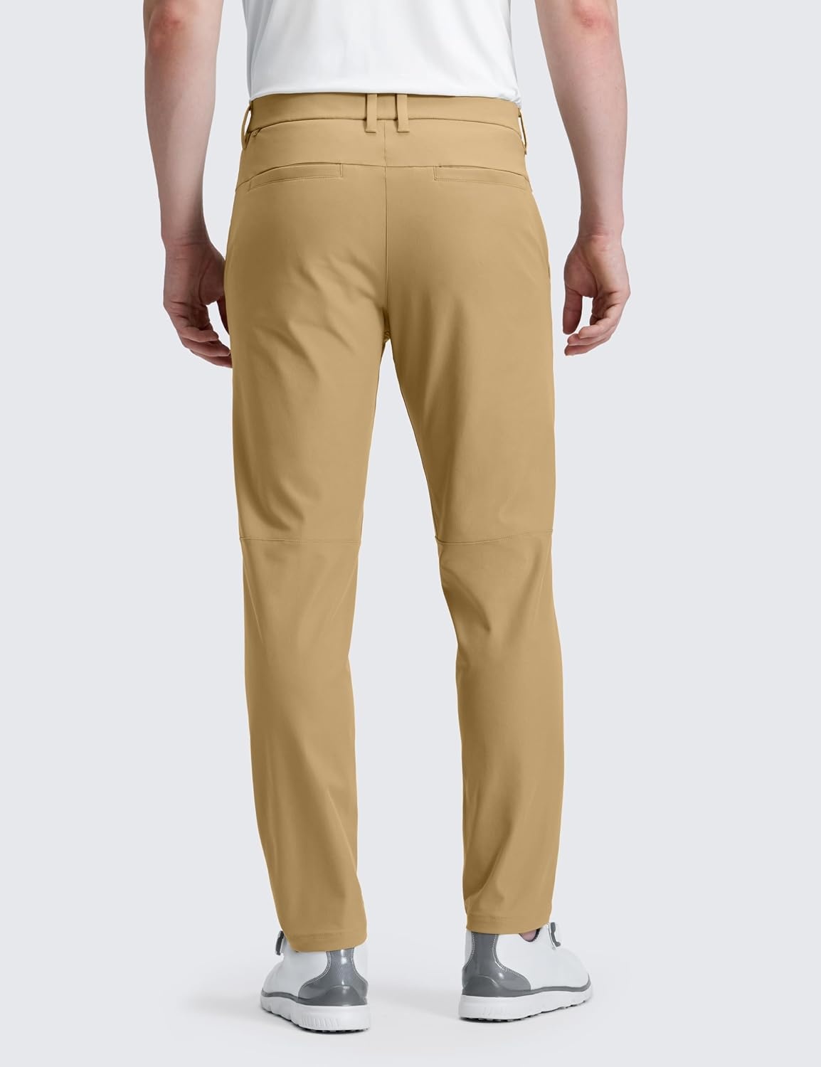 image:imageCRZ YOGA Mens All Day Comfy Golf Pants 2830323436 Quick Dry Lightweight Work Casual Trousers with PocketsKhaki Sand