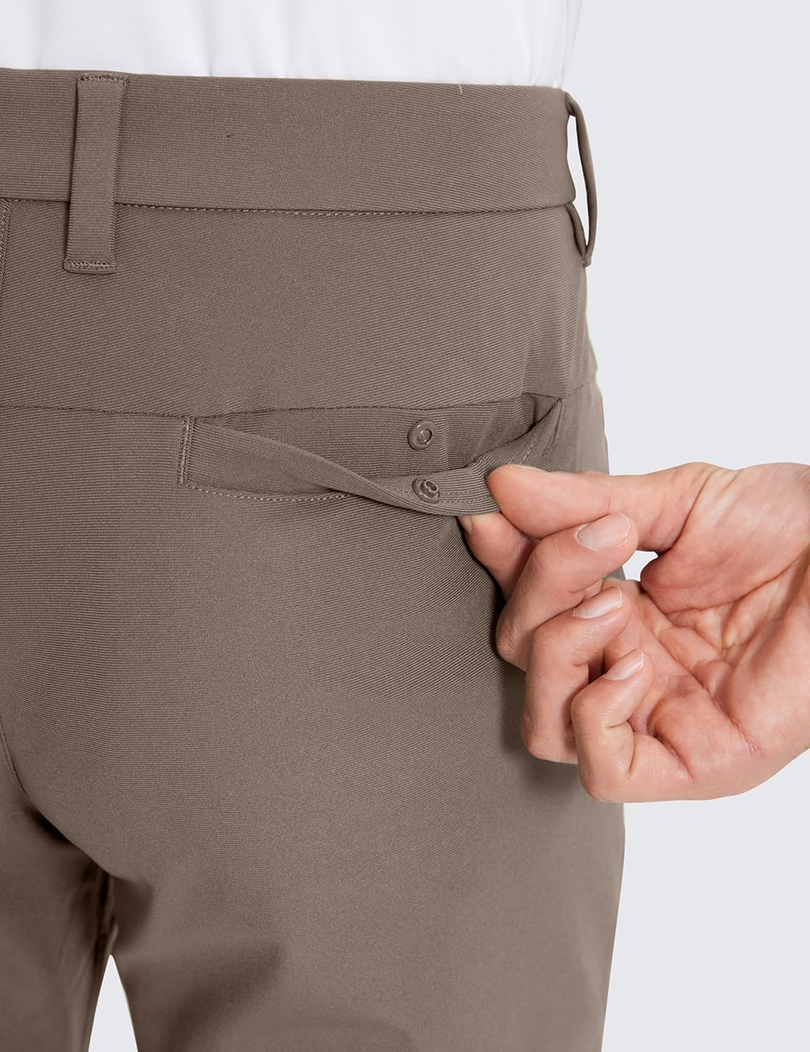 image:imageCRZ YOGA Mens All Day Comfy Golf Pants 2830323436 Quick Dry Lightweight Work Casual Trousers with PocketsNomad Grey