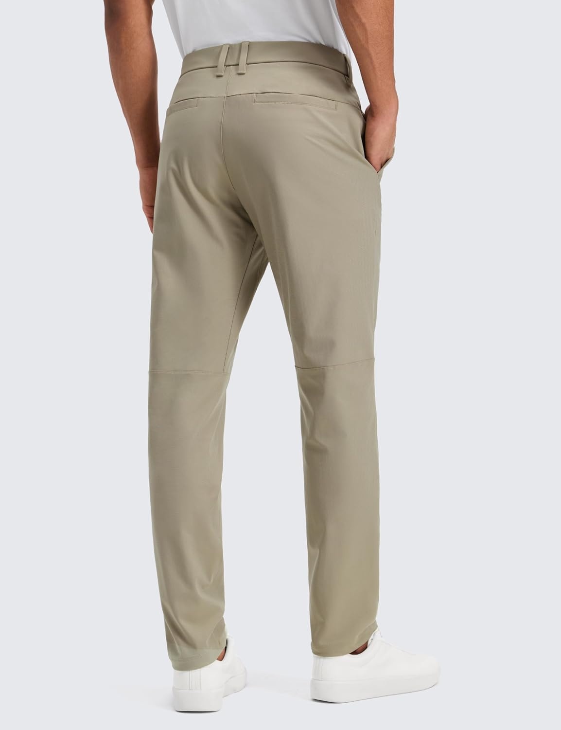 image:imageCRZ YOGA Mens All Day Comfy Golf Pants 2830323436 Quick Dry Lightweight Work Casual Trousers with PocketsOak
