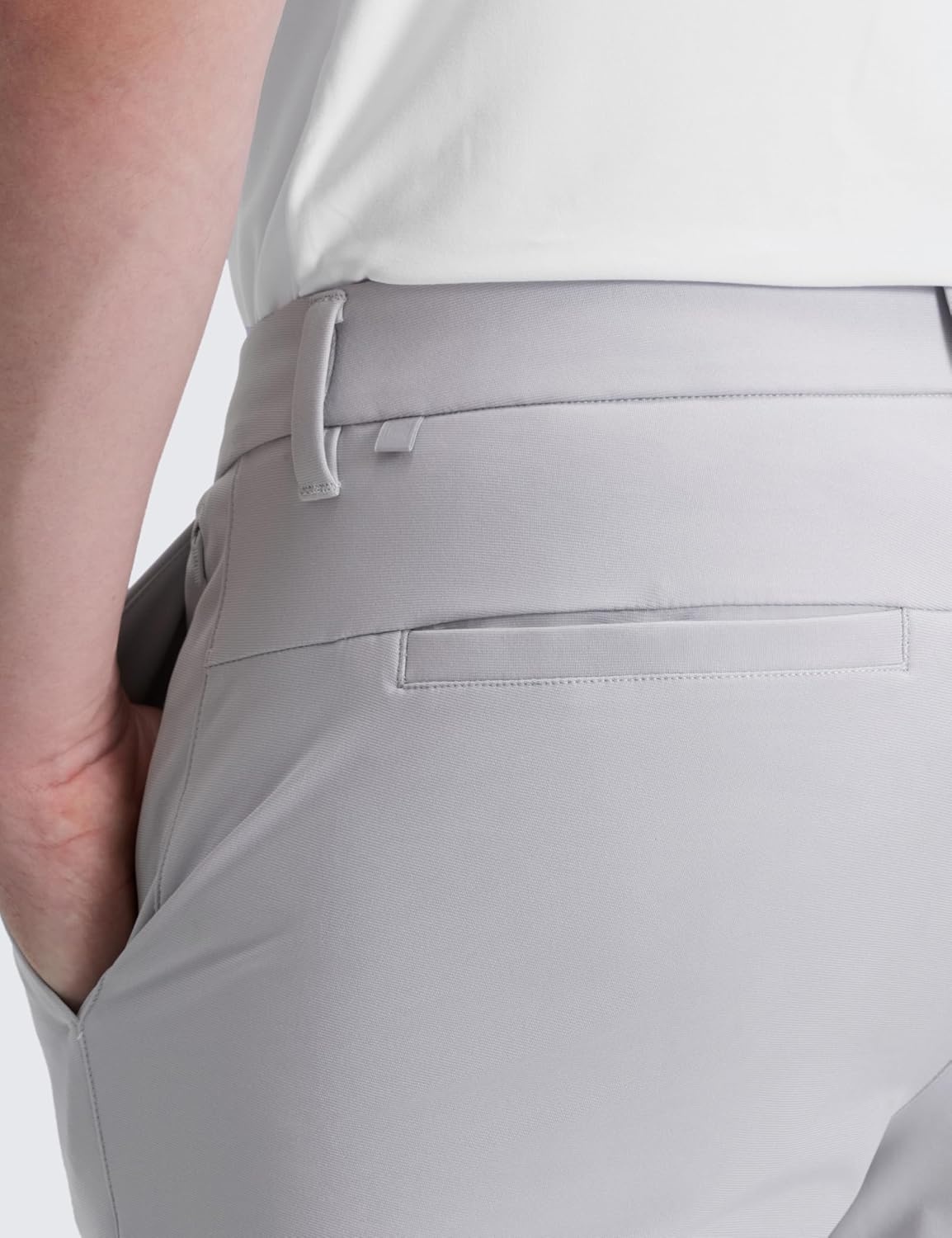 image:imageCRZ YOGA Mens All Day Comfy Golf Pants 2830323436 Quick Dry Lightweight Work Casual Trousers with PocketsPlatinum Grey