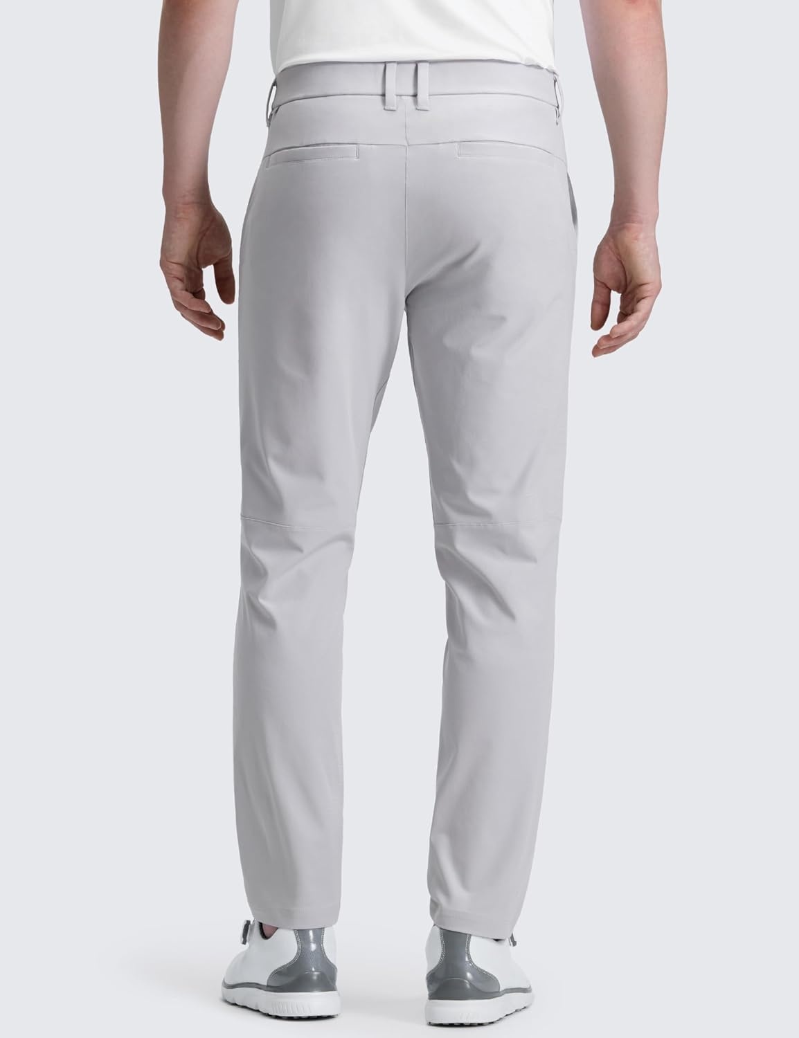 image:imageCRZ YOGA Mens All Day Comfy Golf Pants 2830323436 Quick Dry Lightweight Work Casual Trousers with PocketsPlatinum Grey