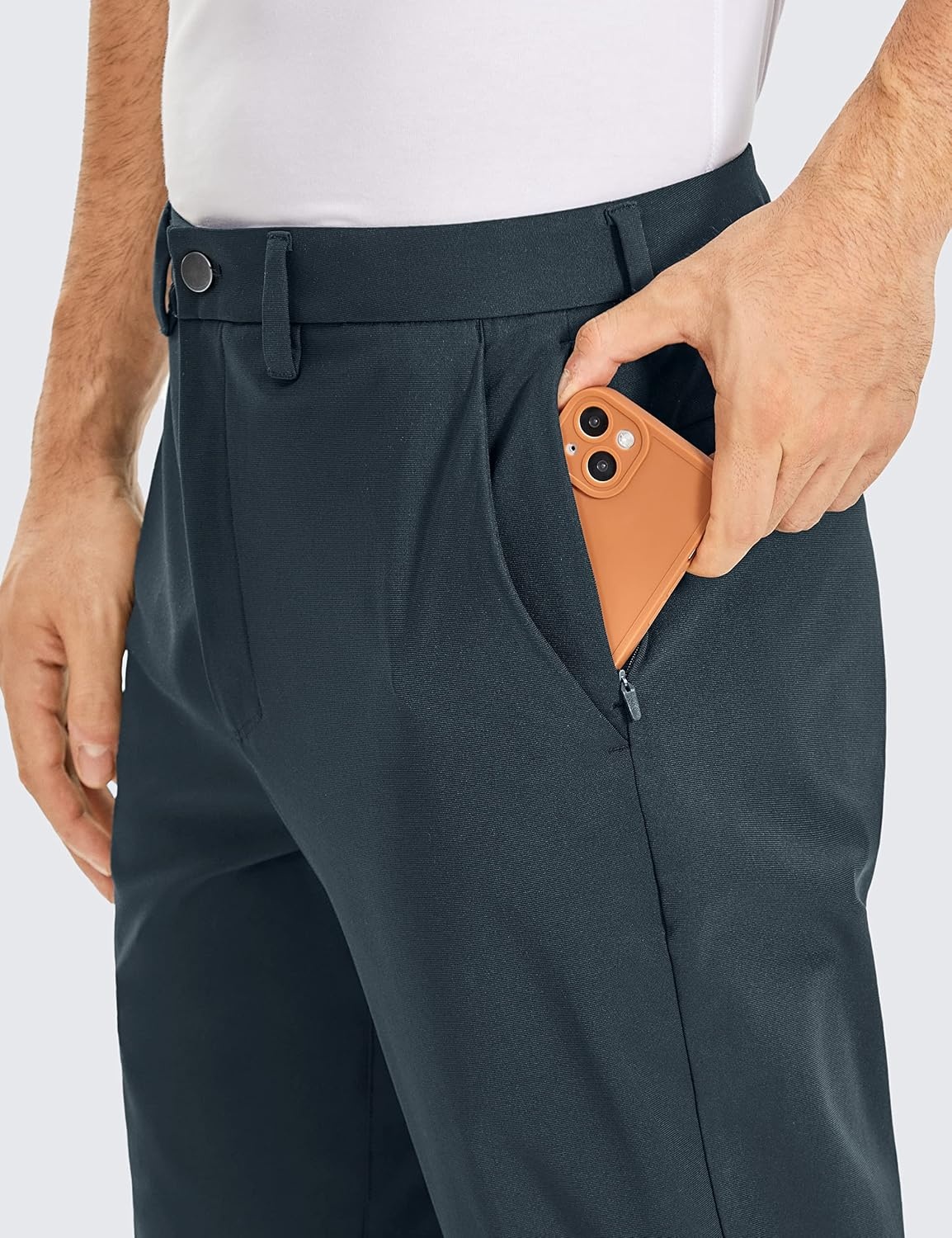image:imageCRZ YOGA Mens All Day Comfy Golf Pants 2830323436 Quick Dry Lightweight Work Casual Trousers with PocketsTrue Navy