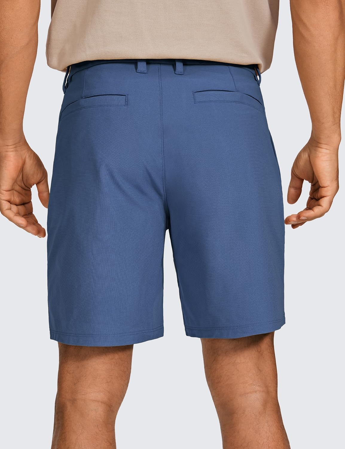 image:imageCRZ YOGA Mens All Day Comfy Golf Shorts 79 Stretch Lightweight Flat Front for Casual Work with PocketsElectric Blue