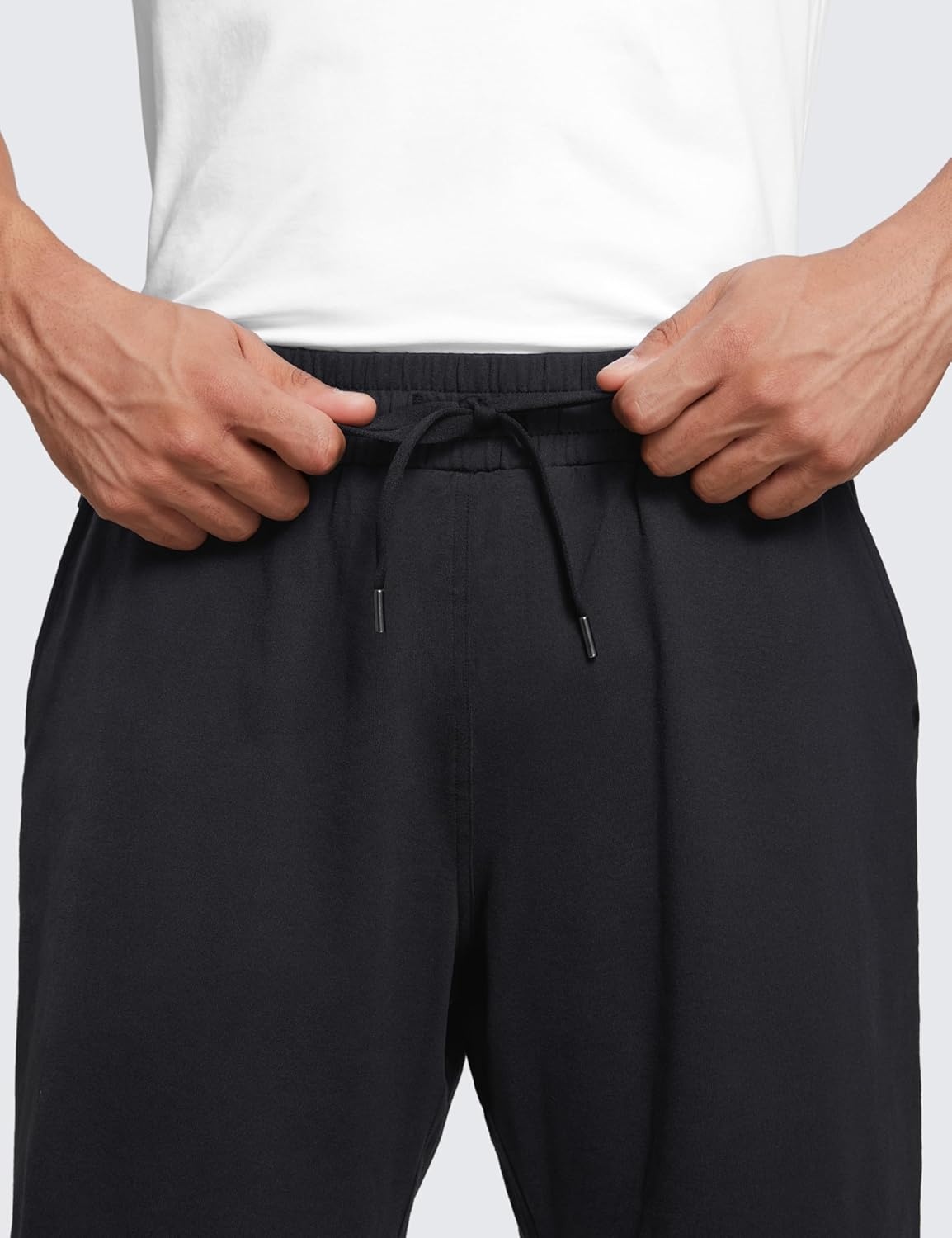 image:imageCRZ YOGA Mens Cloud Jersey Sweat Shorts 7 Lightweight Soft Breathable for Casual Workout Lounge with PocketsBlack
