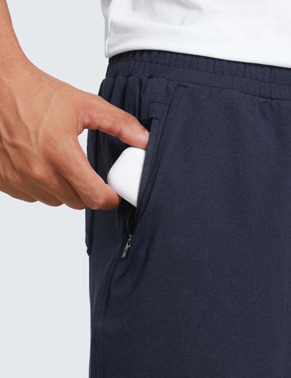 image:imageCRZ YOGA Mens Cloud Jersey Sweat Shorts 7 Lightweight Soft Breathable for Casual Workout Lounge with PocketsNavy
