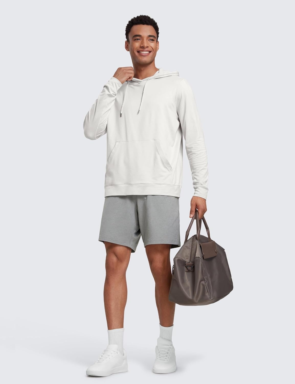 image:imageCRZ YOGA Mens Cloud Jersey Sweat Shorts 7 Lightweight Soft Breathable for Casual Workout Lounge with PocketsSterling