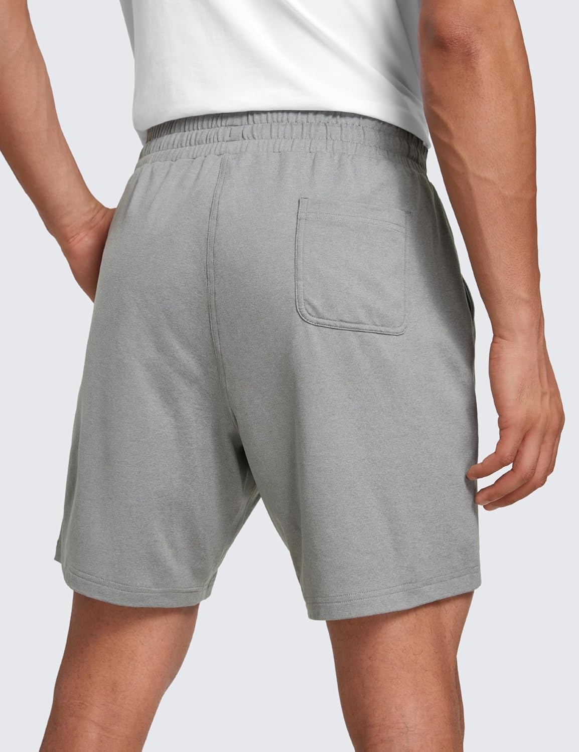 image:imageCRZ YOGA Mens Cloud Jersey Sweat Shorts 7 Lightweight Soft Breathable for Casual Workout Lounge with PocketsSterling
