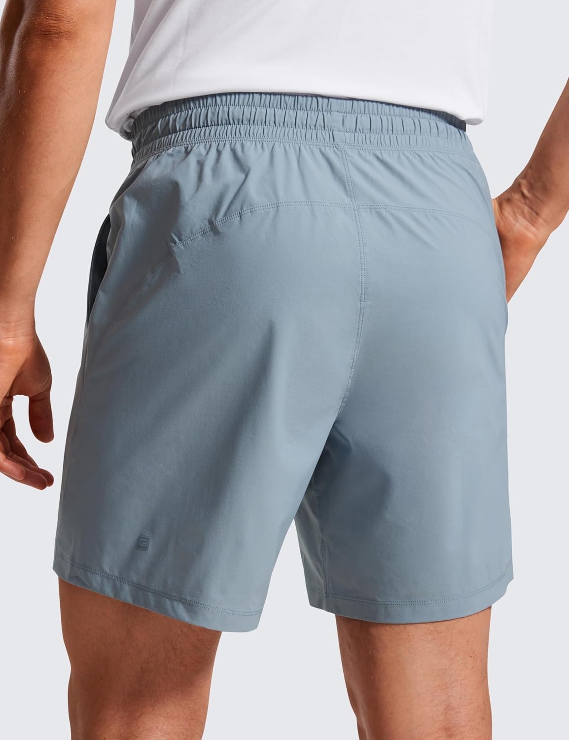 image:imageCRZ YOGA Mens Lightweight Workout Shorts 7 Quick Dry for Gym Athletic Workout with Zipper PocketBelgian Blue