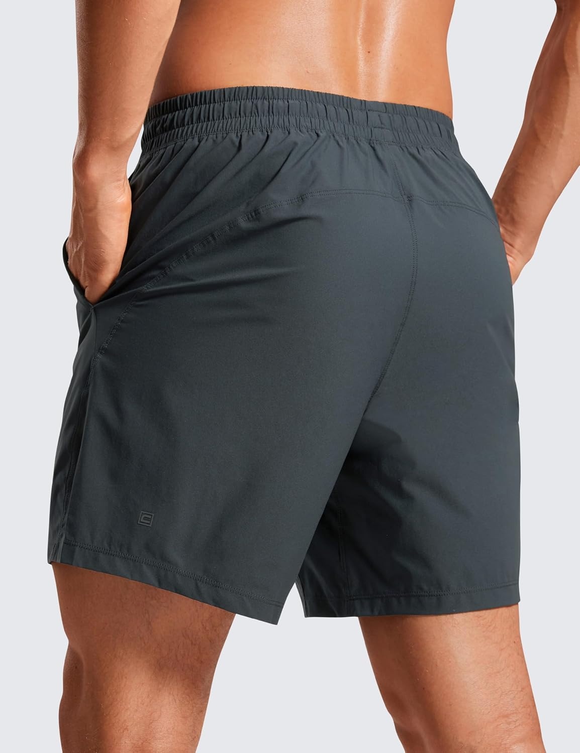 image:imageCRZ YOGA Mens Lightweight Workout Shorts 7 Quick Dry for Gym Athletic Workout with Zipper PocketMelanite