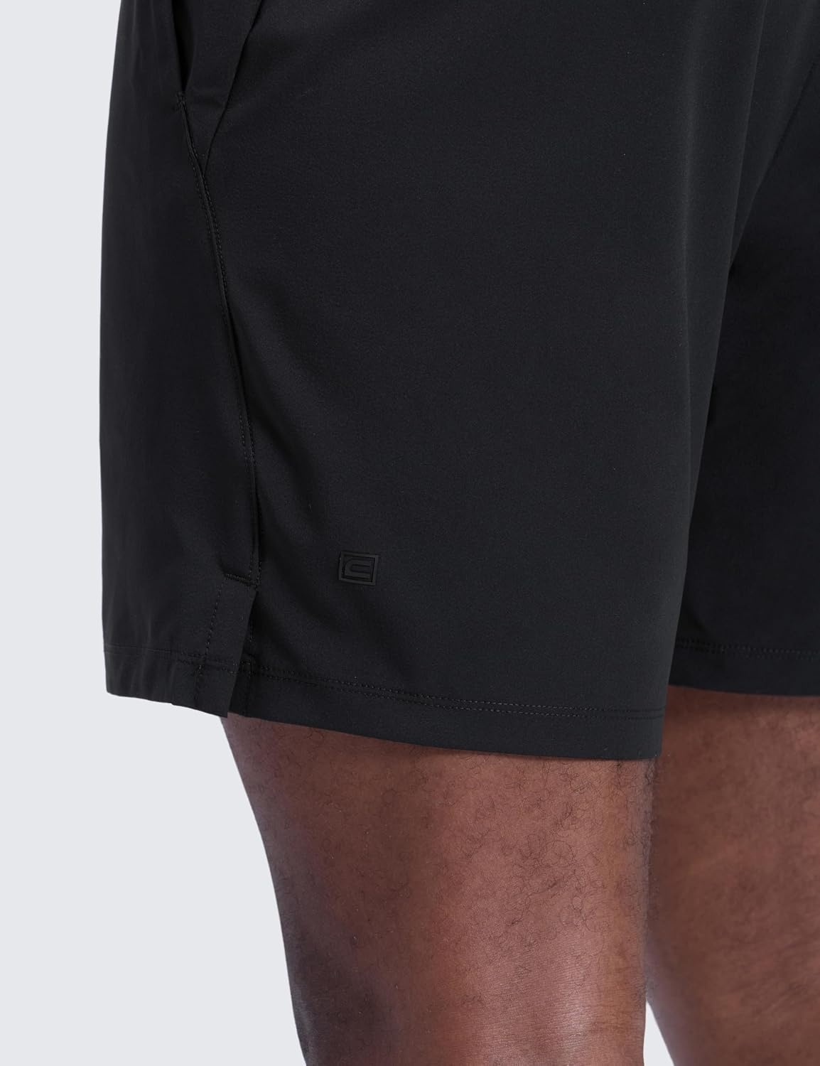 image:imageCRZ YOGA Mens Linerless Motion Shorts 7 Side Split Workout Daily Quick Dry for Gym Athletic Casual with PocketsBlack