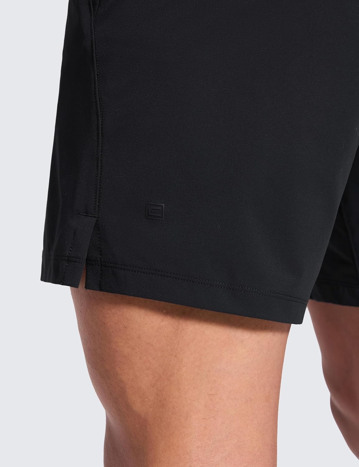image:imageCRZ YOGA Mens Linerless Motion Shorts 7 Side Split Workout Daily Quick Dry for Gym Athletic Casual with PocketsBlack