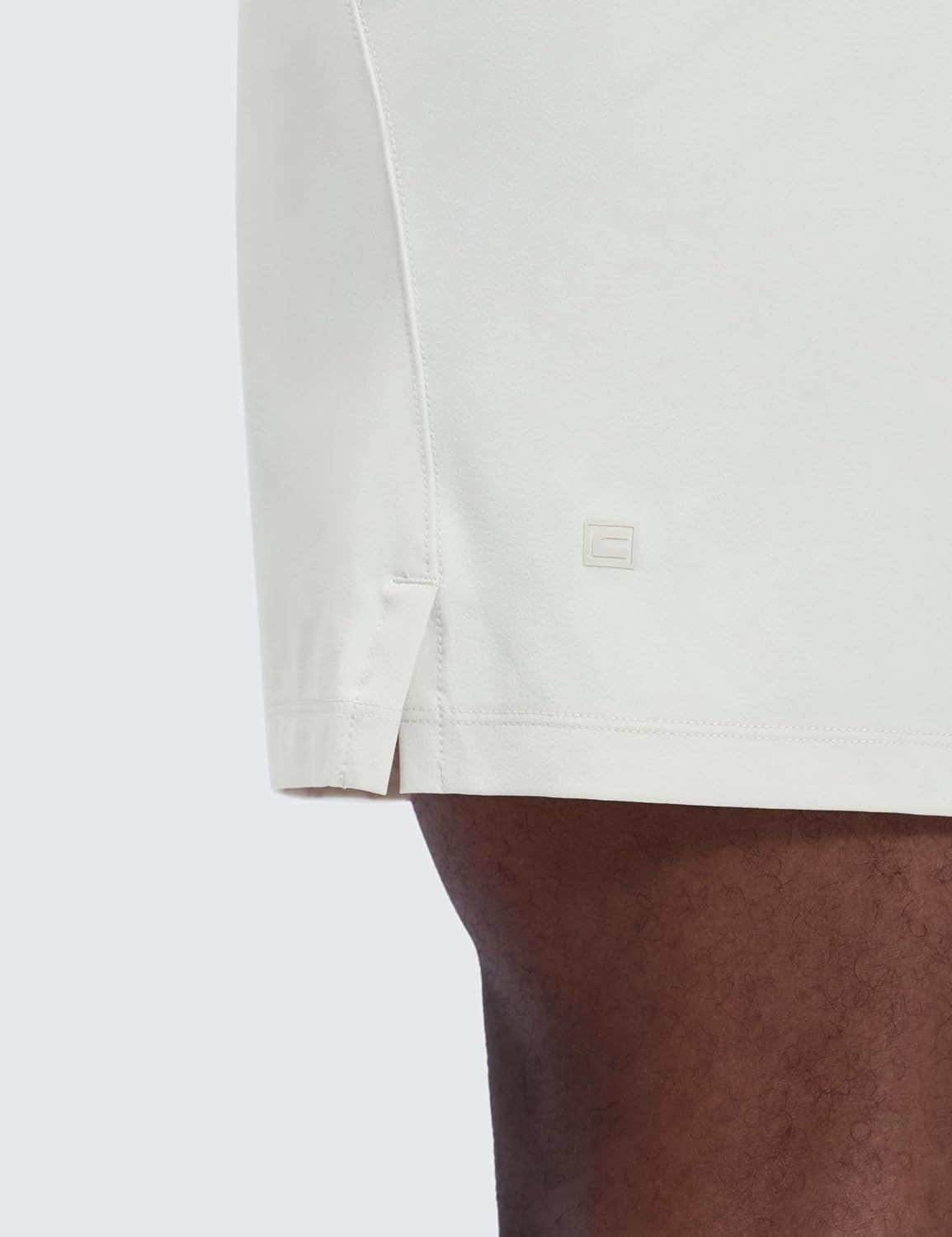 image:imageCRZ YOGA Mens Linerless Motion Shorts 7 Side Split Workout Daily Quick Dry for Gym Athletic Casual with PocketsMilky White Bone