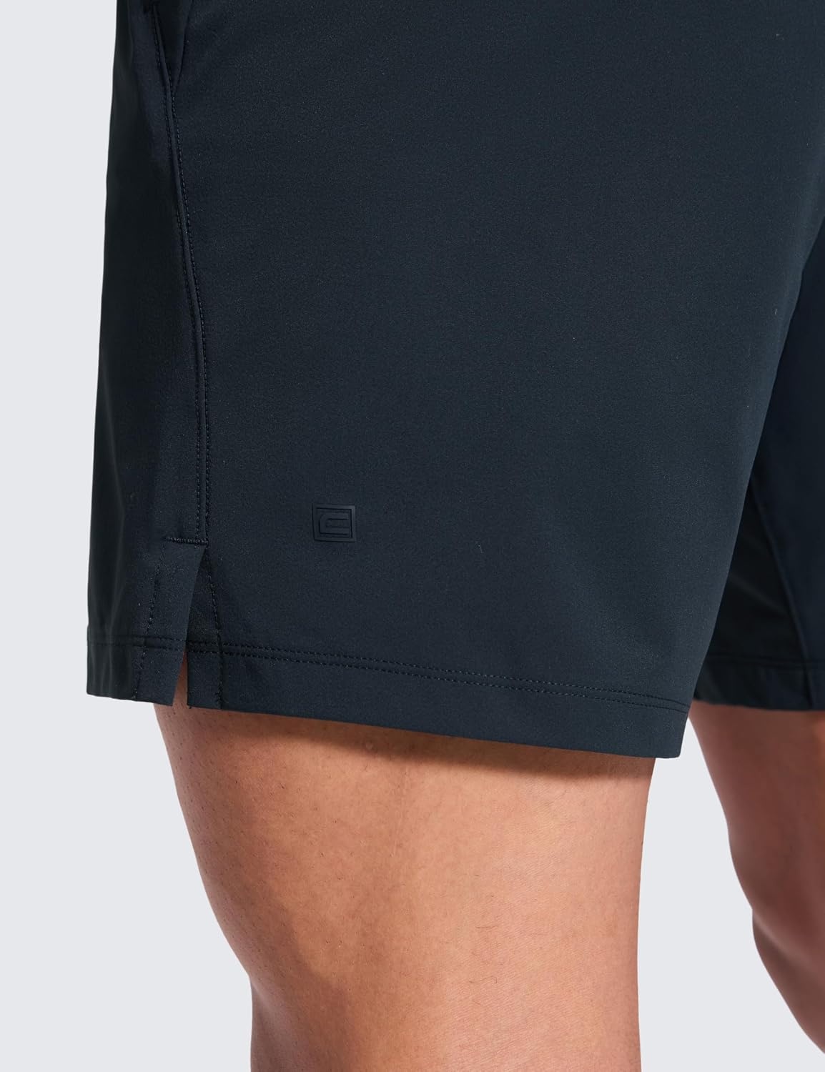 image:imageCRZ YOGA Mens Linerless Motion Shorts 7 Side Split Workout Daily Quick Dry for Gym Athletic Casual with PocketsTrue Navy