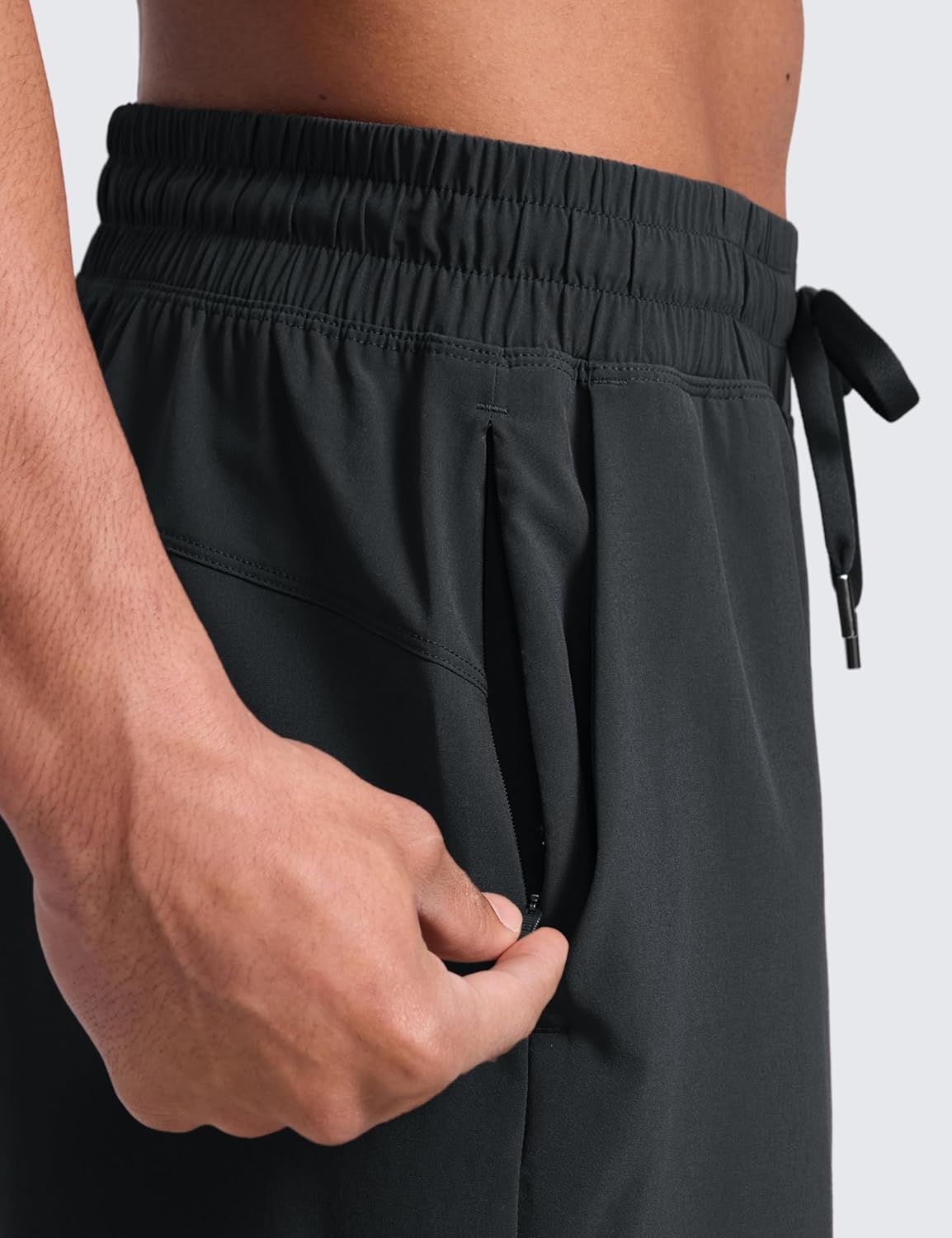 image:imageCRZ YOGA Mens Linerless Workout Shorts 5 Lightweight Quick Dry for Running Sports Athletic Gym with PocketsBlack