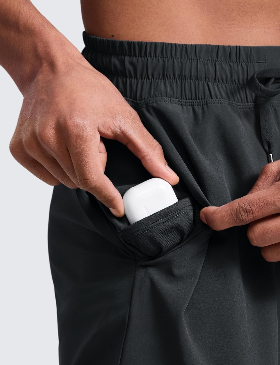 image:imageCRZ YOGA Mens Linerless Workout Shorts 5 Lightweight Quick Dry for Running Sports Athletic Gym with PocketsBlack