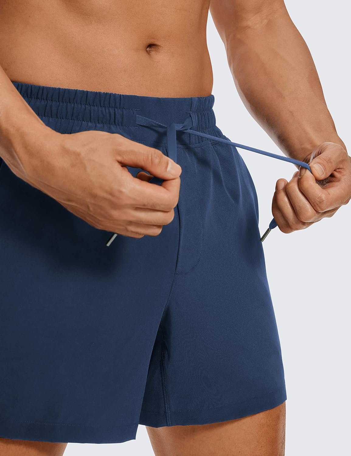 image:imageCRZ YOGA Mens Linerless Workout Shorts 5 Lightweight Quick Dry for Running Sports Athletic Gym with PocketsElectric Blue