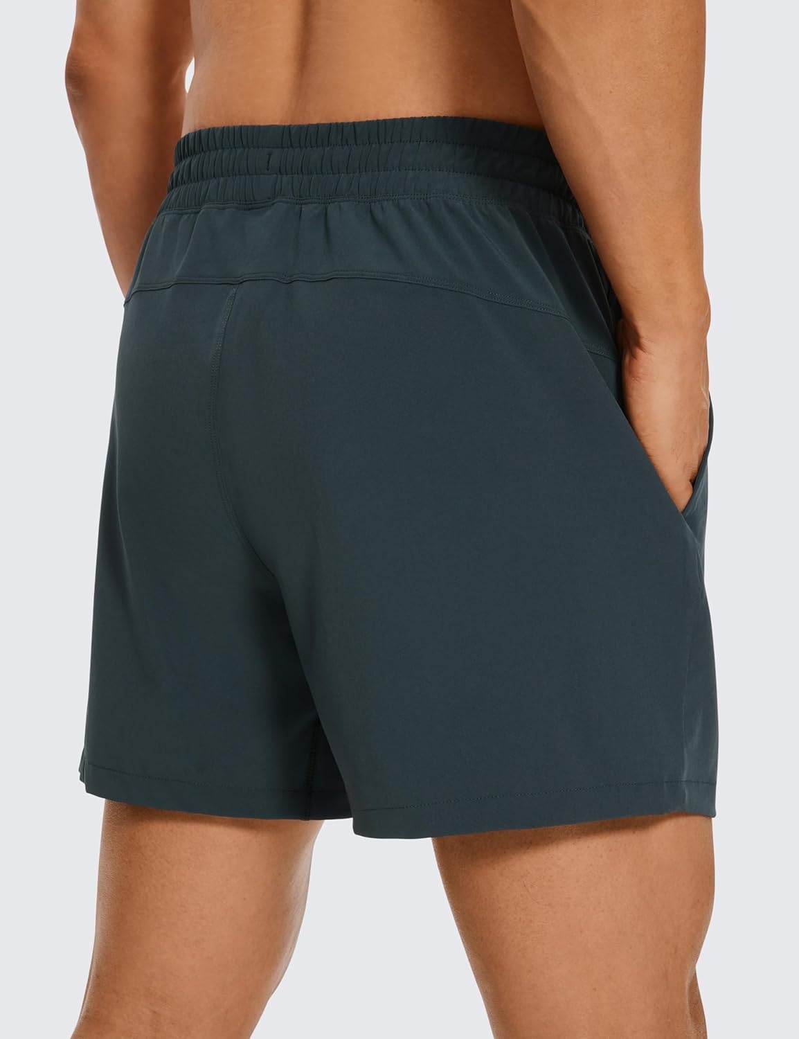 image:imageCRZ YOGA Mens Linerless Workout Shorts 5 Lightweight Quick Dry for Running Sports Athletic Gym with PocketsMelanite