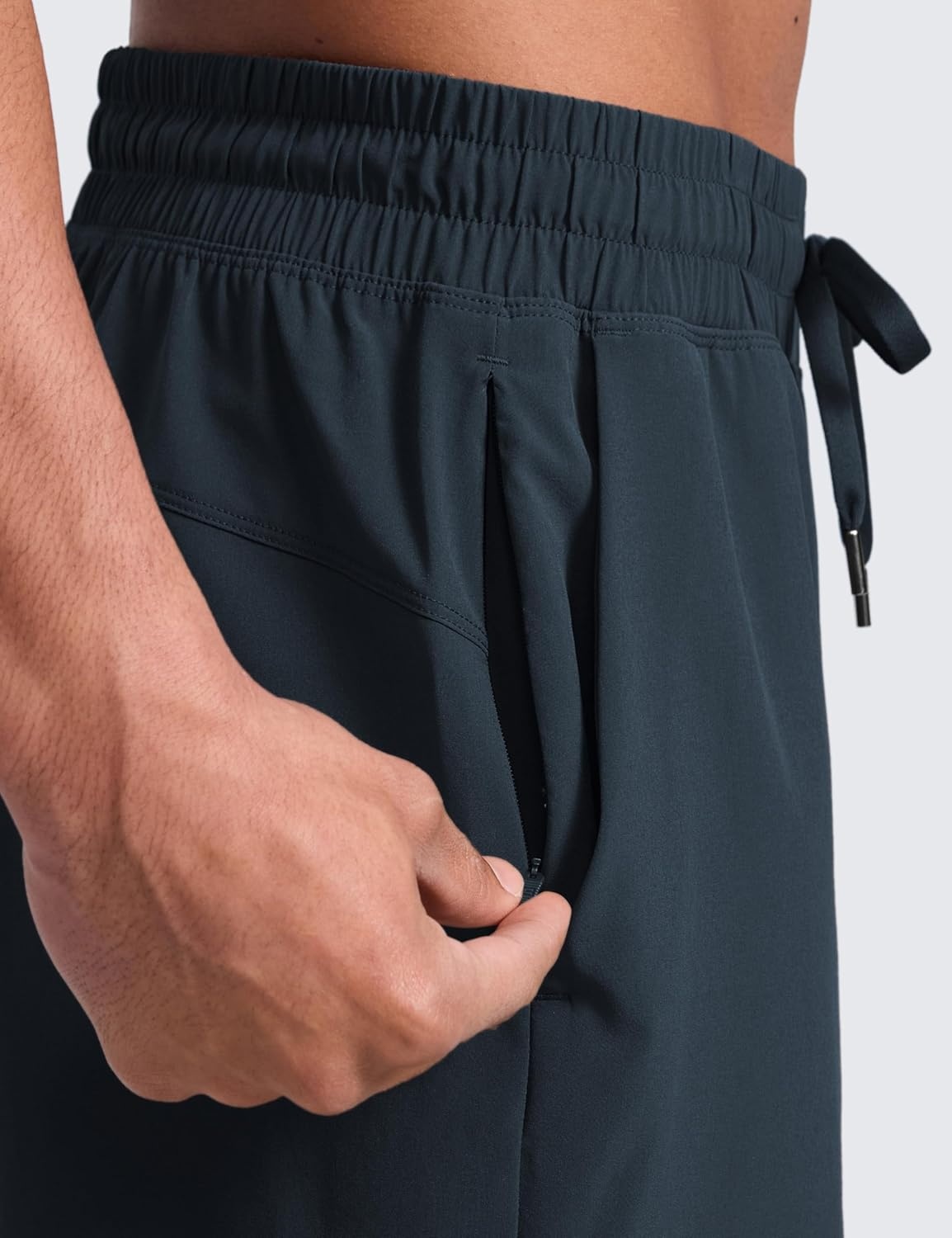image:imageCRZ YOGA Mens Linerless Workout Shorts 5 Lightweight Quick Dry for Running Sports Athletic Gym with PocketsTrue Navy