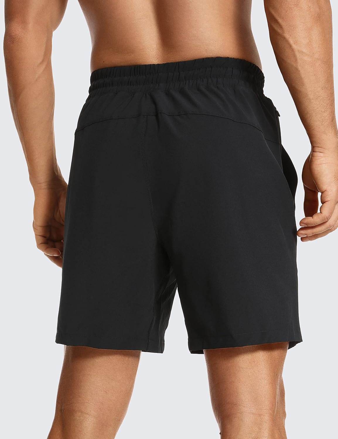 image:imageCRZ YOGA Mens Linerless Workout Shorts 7 Quick Dry for Running Sports Athletic Gym with PocketsBlack